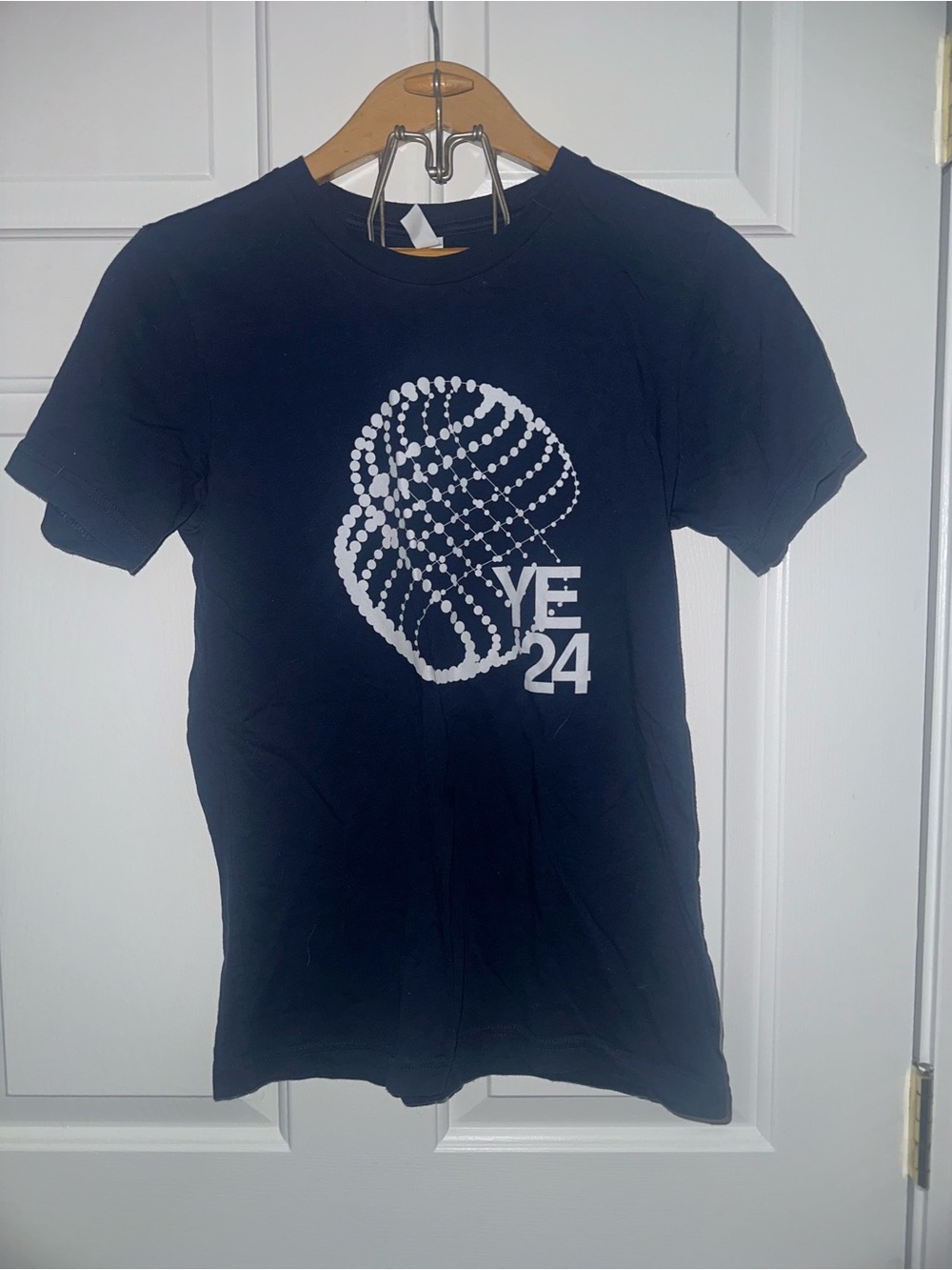 Bella Canvas Navy Blue Graphic Tee with White YE24 Design